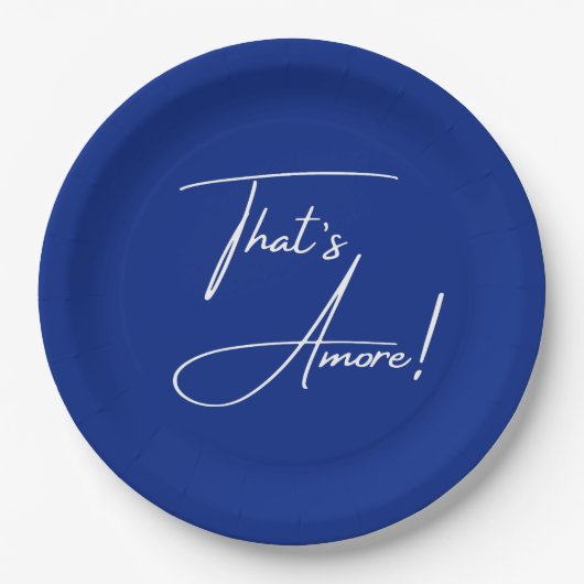 That's Amore Mediterranean Cobalt Blue  Papieren Bordje (Voorkant)