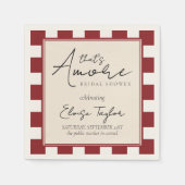 That's Amore Red Checkered Bridal Shower  Servet (Voorkant)