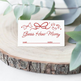 That's Amore, Red Doodle Guess How Many Game Card Informatiekaartje