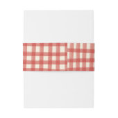 That's Amore Red Plaid Gingham Custom  Uitnodigingen Wikkel (Achterkant Voorbeeld)