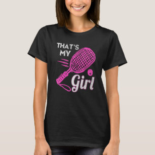 Thats Mijn Meisje Roze Squash Racquetball Sport T-shirt