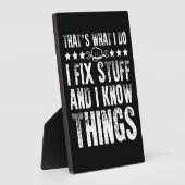 That's What I Do I Fix Stuff Funny Mechanic Fotoplaat (Zijkant)