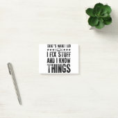 That's What I Do I Fix Stuff Funny Mechanic Post-it® Notes (Kantoor)