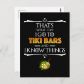 That's What I Do - I Go To Tiki Bars Briefkaart (Voorkant / Achterkant)