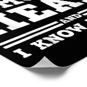 That's What I Do I Smoke Meat And I Know Things Poster (Hoek)