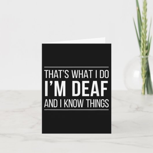 That's What I Do - I'm Deaf And I Know Things -  Kaart (Voorkant)