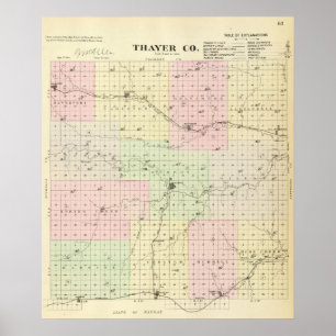 Thayer County, Nebraska Poster