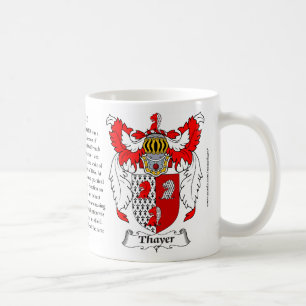 Thayer Family Coat of Arms Koffiemok
