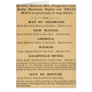 Thayer's kaart van Colorado