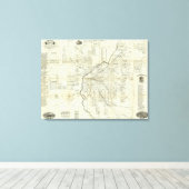 Thayer's Map of Denver Colorado Canvas Afdruk (Insitu (Houten vloer))