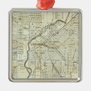 Thayer's Map of Denver Colorado Metalen Ornament