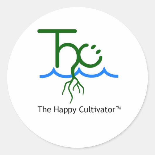 THC The Happy Cultivator™ logo & naam sticker (Voorkant)