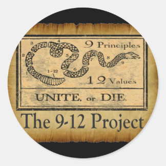 the912project.com verenigen of sterven ronde sticker