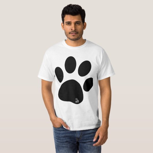 The 19th RIDE White with Black Paw T-Shirt (Voorkant volledig)