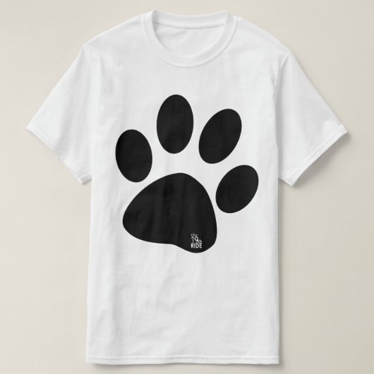 the 19th RIDE White with Black Paw T T-Shirt (Design devant)