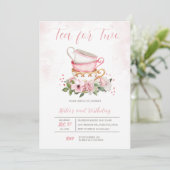 Thé 2 Anniversaire Floral Invitation (Debout devant)