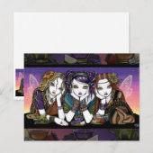 Thé 4 Trois fées excentriques du Parti KiKi Carte  (Devant / Derrière)