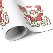 The 6 7 Crew Funny Santa Christmas Meme  Cadeaupapier (Rol Hoek)