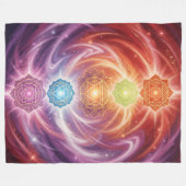 The 7 Chakras´10 Fleece Deken (Voorkant (Horizontaal))