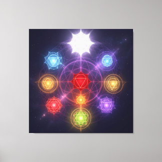 The 7 Chakras´3 Canvas Afdruk