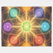 The 7 Chakras´4 Fleece Deken (Voorkant (Horizontaal))