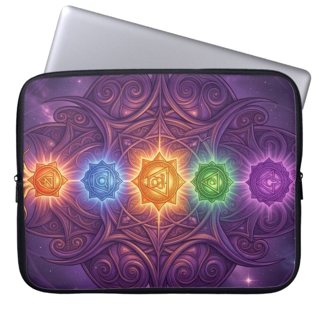 The 7 Chakras´5 Laptop Sleeve (Voorkant)