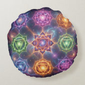 The 7 Chakras´6 Rond Kussen (Achterkant)