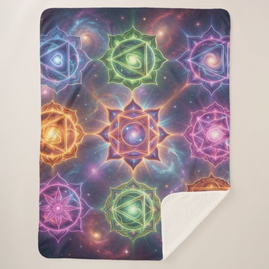 The 7 Chakras´6 Sherpa Deken (Voorkant)