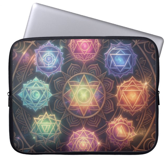 The 7 Chakras´8 Laptop Sleeve (Voorkant)