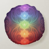 The 7 Chakras´9 Rond Kussen (Achterkant)