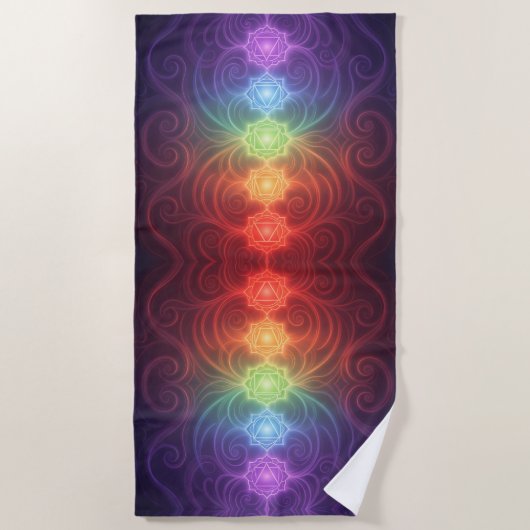 The 7 Chakras´9 Strandlaken (Voorkant)