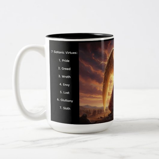 The 7 Satanic Virtues: Pride Mug (Gauche)
