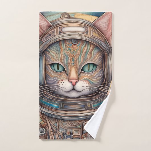 Thé à boire à la chatte orange (Serviette à main)