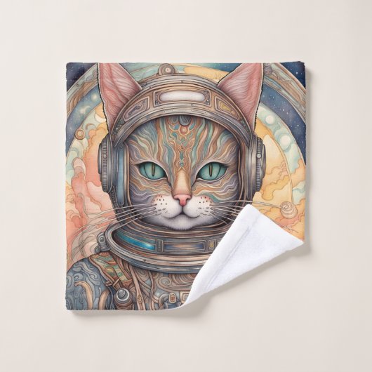 Thé à boire à la chatte orange (Gant de toilette)