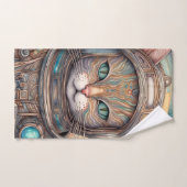 Thé à boire à la chatte orange (Serviette à main)