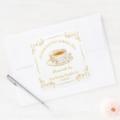 Thé à la camomille vintage étiquette carrée (Enveloppe)