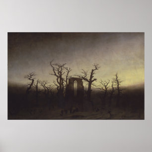 The Abbey in the Oakwood - Caspar David Friedrich Poster