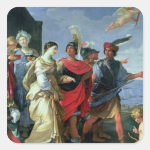 The Abduction of Helen, c.1626-31 Vierkante Sticker