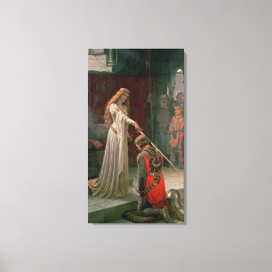 The Accolade by Edmund Blair Leighton, c. 1901 Canvas Afdruk