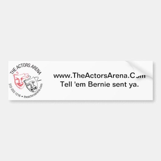 The Actors Arena Bumpersticker - "Vertel ze Bernie (Voorkant)