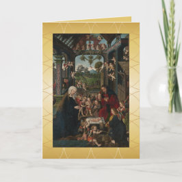 The Adoration of the Christ Child Holiday Kaart