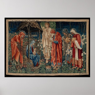 The Adoration of the Magi (door Edward Burne-Jones Poster