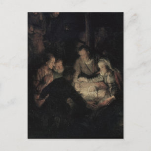 The Adoration of the Shepherds, detail, 1646 Briefkaart