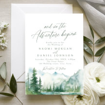 The Adventure Begins Mountain Rustic Wedding
