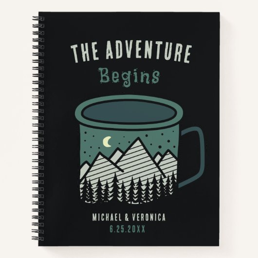 The Adventure Begins Notebook Journal Coffee Cup (Devant)