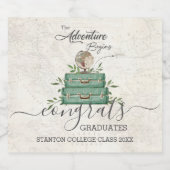 The Adventure begint reis Afstuderen gunst Bier Etiket (Enkel label)