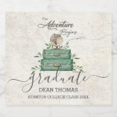 The Adventure begint reis Afstuderen gunst Sparkling Wijnetiket (Enkel label)