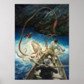 The Adventure of the Giant Squid by N.C. Wyeth Poster (Voorkant)