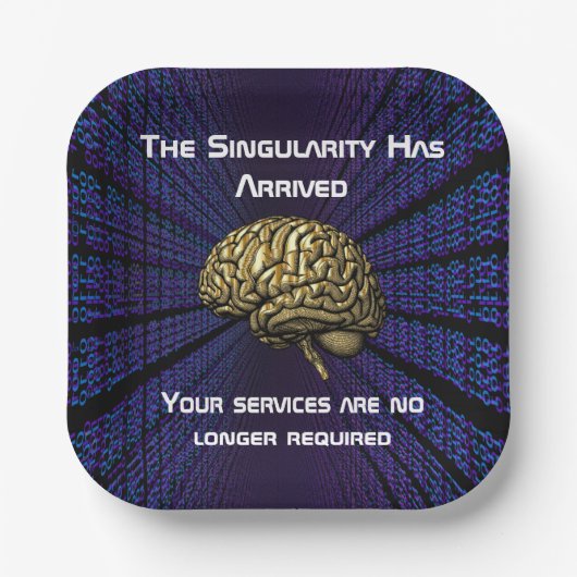 The AI Singularity Has Arrived Papieren Bordje (Voorkant)
