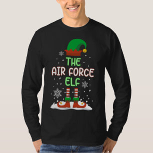 The Air Force Elf Funny Family Matking Kerstmis T-shirt